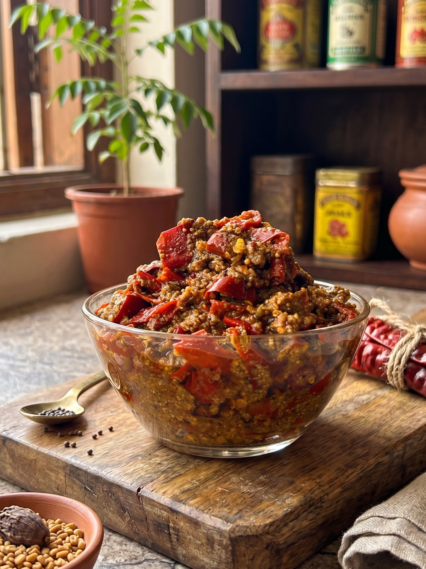 Diced Red Chilli Pickle | Traditional Homemade  Recipe | Mustard Oil | No Preservative